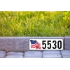 DesignThatSign Waving US American Flag Custom Curb Number Self Adhesive