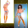 SATINIOR Elastic Neon Leg Warmers and Fishnet Gloves Set 80s