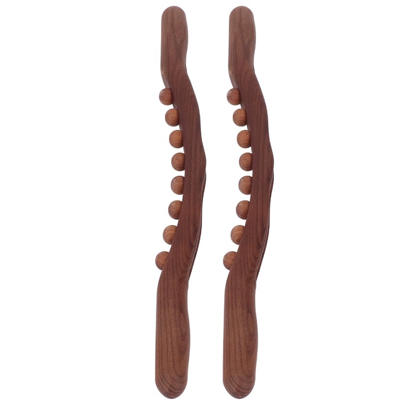 2Pcs Wooden Scraping Stick 8 Massage Dots Large Contact Multifunction