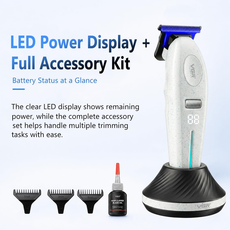 VGR 887T Zero Gap Hair Trimmer for Men with 6-Speed