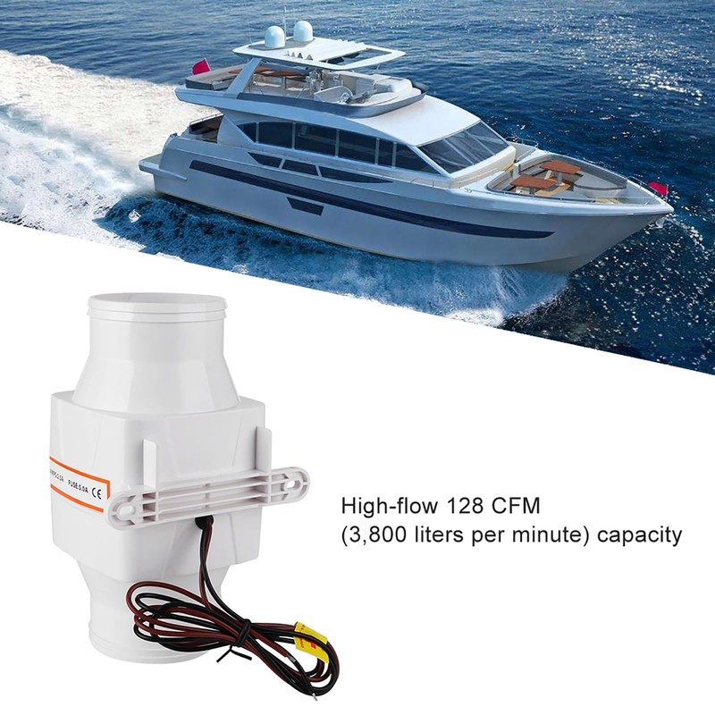 3inch Motor Boat Blower, Inline Duct Fan, Marine Silent Fan,