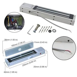 600LBS Holding Force Single Door Electric Magnetic Lock Electromagnetic Lock for Door Access Control System with Built in Door Sensor