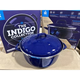 BK 10” Dutch  Oven Indigo Collection 5.5 Qt 5.2 Liter Blue NEW