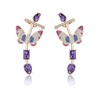 925 Sterling Silver Post Ear Cuff Earrings for Women Butterfly