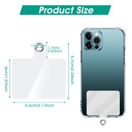 Sibba 12 Pcs Phone Lanyard Tether Tab, Cell Phone Lanyards Wrist Straps PVC Safety Replacement Patches Part for Phone Strap Tab Compatible with Most Smartphones