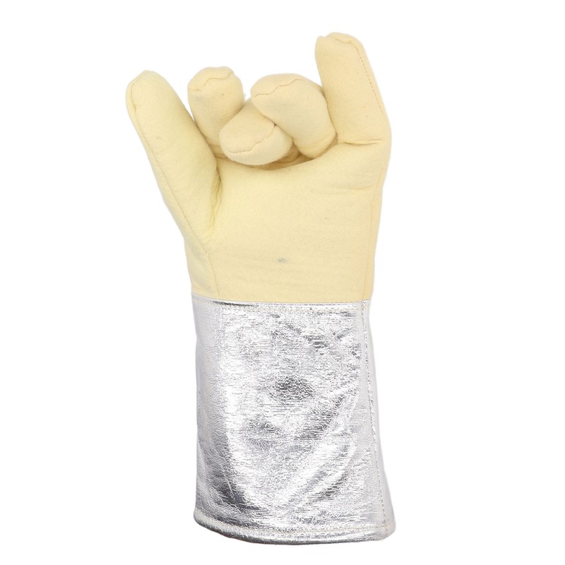 1 Pair Aluminum Foil Gloves High Temp Resistance Heat Insulation