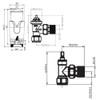 NRG Thermostatic Valve Bathroom Radiator Valves TRV 15mm Brushed Brass