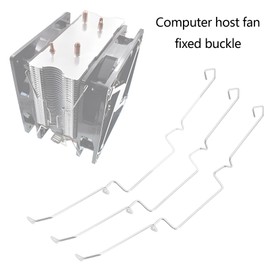 4 Pieces Mounting Buckles for Fan Computer Host Wire Hook Spring Fan Cooling Circlip Hook Bottom Steel Wire for DIY Computer Projects
