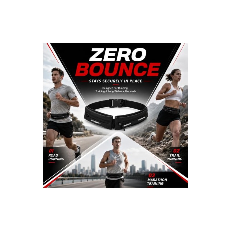 Cinturón para correr para hombres y mujeres, riñonera con soporte