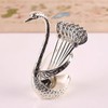Elegant Swan Spoon and Fork Holder, Decorative Metal Cutlery Organizer