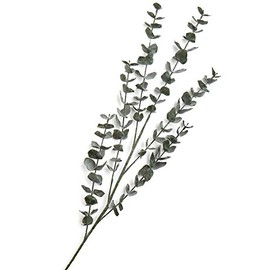 Factory Direct Craft Green Vinyl Flocked Eucalyptus Leaf Spray | for Indoor or Outdoor Decor