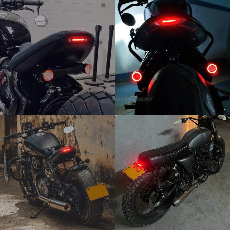 Unbranded Motorcycle LED Rear Tail Running Stop Mini Strip Brake