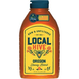 Local Hive Oregon Raw & Unfiltered – 32 oz | 100% Pure U.S. Honey | Natural Sweetener Sourced from American Bees & Beekeepers | Smooth Earthy Flavor | Ideal for Tea, Baking & Cooking