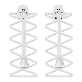 55 Sport Elastic Lock Shoelaces For Running & Triathlon, White