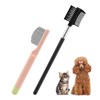 Stainless Steel Dog Eye Comb, ABS Handle Fine-Tooth Grooming Tool