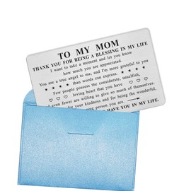 Mothers Day Card for Mom, Thank You Mom Gifts, Engracved Mom Wallet Card Insert, Gifts for Mom Mothers Day