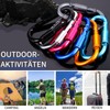 10Pcs Carabiner Clip 3.2"Caribeana Clips with Screw Lock, 10 Colours