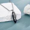 HUKKUN White Tiger Sterling Silver Pendant Necklace for Women &