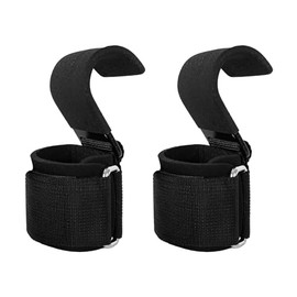 Palhyte Lifting Hooks for Weight Lifting, Heavy-Duty Wrist Support with Non-Slip Steel Hooks Hand Grip Support for Deadlift Weightlifting Gym Gloves for Men and Women