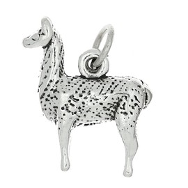 Sterling Silver Oxidized 3D Llama Charm