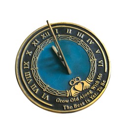 NauticalMart Personalized Sundial Gift - 10 Inch Brass Sundial for Bride and Groom - Handmade Decorative Garden Sundial with Roman Numerals - Ideal for Weddings and Anniversaries