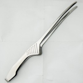 Nagao Tsubamesanjo Clever Pinzas, tipo económico, acabado espejo, 9.4 pulgadas (24 cm), acero inoxidable, Yakiniku, pasta, camping, barbacoas, fabricadas en Japón