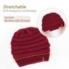 FURTALK Winter Beanie Hat for Women Satin Lined Cable Knit