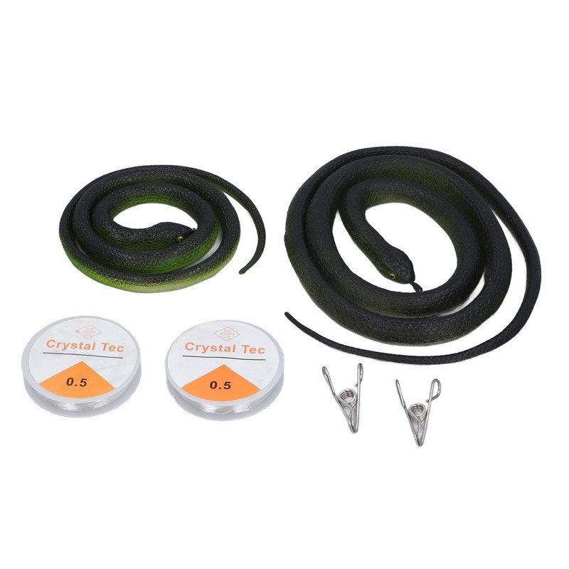 2 Set Snake Prank with String Clip Lifelike Adult Clip