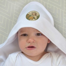 Azeeda 'Beekeeper with Bees' Baby Hooded Towel (HT00035103)