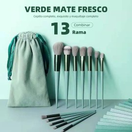 Set Brochas De Maquillaje 13 Piezas Profesional Con Bolsa