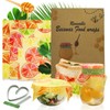 Beeswax Food Wraps Reusable 6-Pack – 3 Sizes + 3