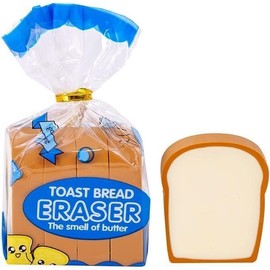 Toast Bread Eraser Stationery,Food Erasers,Bread Shape,Pencil Sketching Tools,Food erasers for Student,Standard Pencil Erasers