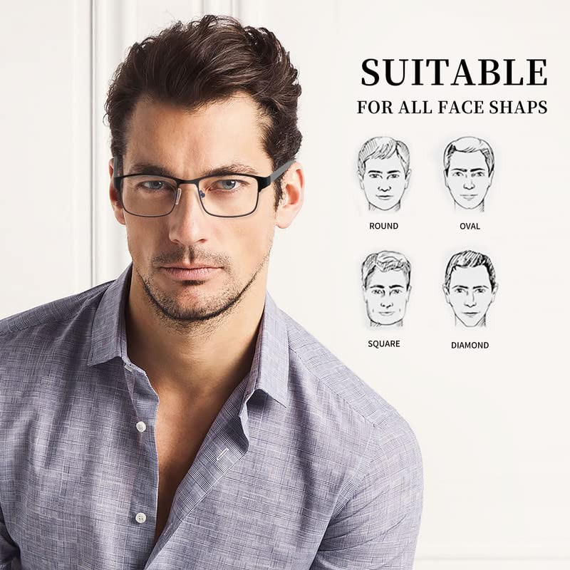 AIKLLY Reading Glasses for Men - 3 Pack Blue Light