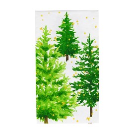 Caspari White Christmas Guest Towel Napkins - 15 Per Package