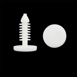 40pcs 6mm Hole Dia Plastic Bolt Rivets Fastener Mudguard Bumper Retainer Clips White for GM