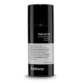 Anthony Wake Up Call, 3 onzas líquidas, cara y antihinchazón - Refrescante e hidratante para la piel cansada con cafeína, mentol, té verde y manteca de karité