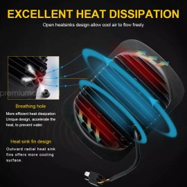UnBrand For GMC Safari C6500 C7500 Topkick Pair 7x6" LED Headlights Hi/Lo Beam H4 DOT