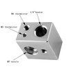 kweiny Bloque calefactor MK10 2PCS para Impresora 3D Hotend Versión