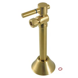 Kingston CC83207DL 3/8" O.D. Comp Angle Shut-Off Valve, Brushed Brass