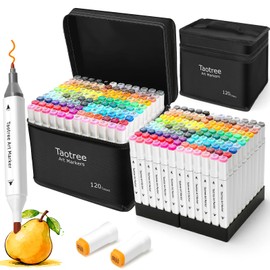 Taotree Alcohol Markers 80 Colors Dual Tips Art Markers Sketch Pens Set, Art Supplies Kit, Drawing Pens Set for Adult Coloring Books Christmas Gifts for for Artist Drawing, Painting, Sketching