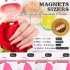 Pink Adjustable Nail Clippers with Magnets Sizers for Acrylic Nails,
