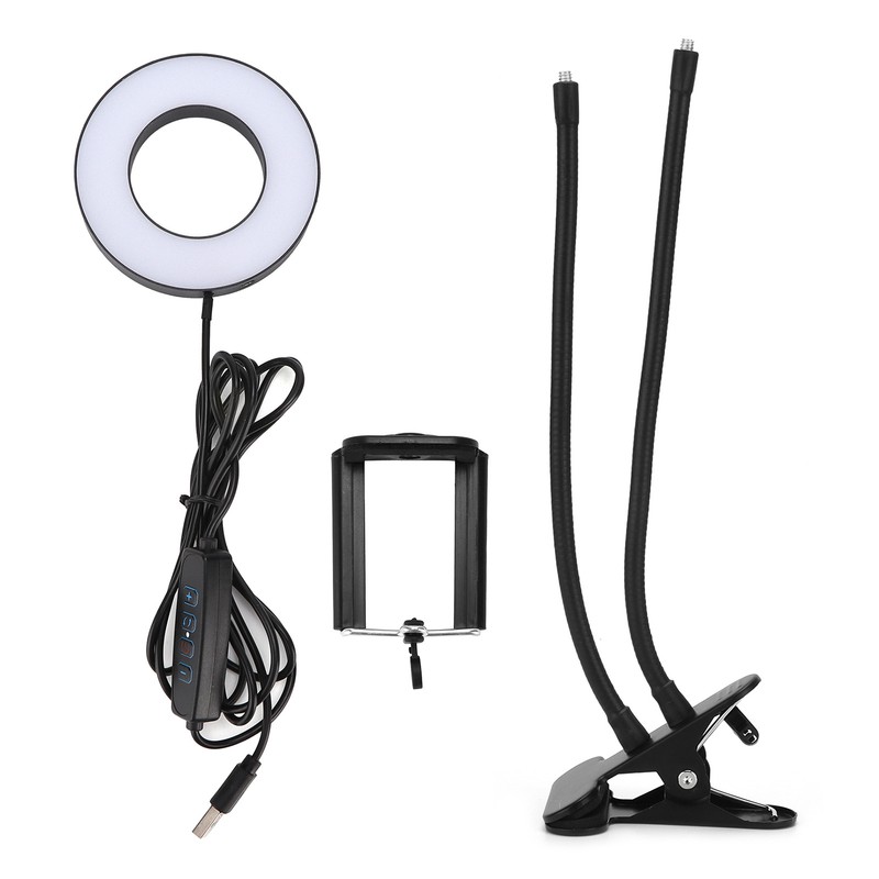 Ring Light 3.5 Inch Selfie Makeup Fill Light Double Bracket