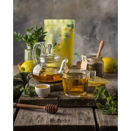 Gardenika Lemon Spearmint Organic Loose Leaf Tea, Herbal and Caffeine-Free Natural Blend – KSA Kosher, No Natural or Artificial Flavors – 4 oz (1 Pack)