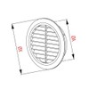 Circle ceiling wall grille cover 100 mm duct, Ventilation grilles