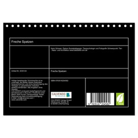 Freche Spatzen (Tischkalender 2026 DIN A5 quer), CALVENDO Monatskalender