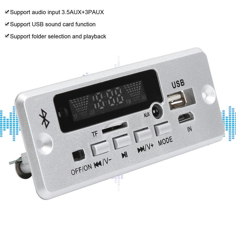 MP3 -Decoder -Board, Universal MP3 WAV Decoding Board Modul Aux