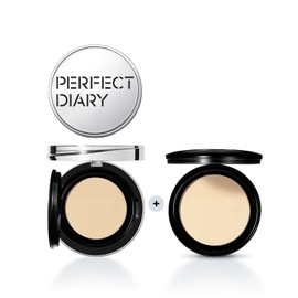 Perfect Diary Essence Concealing, UV Cushioning Foundation, Ceramic Skin, Shiny Skin, Transparent, Moisturizing, Sun Protection, SPF50+, PA+++, 0.4 oz (12 g) (B02 Main Body + Refill)