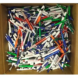 1000 Wholesale Lot Misprint Ink Pens, Ball Point, Plastic, Retractable