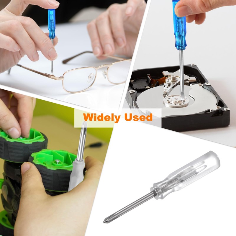 sourcing map 4Pcs PH0 Mini Phillips Screwdriver 2mm Magnetic Cross