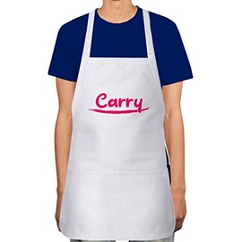 Makoroni - Carry Name Apron Adjustable Kitchen Chef Apron with 2 Pockets Cooking Baking, DesS39
